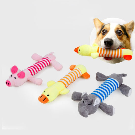 B12101(三件起批) 發聲玩具 狗玩具 條紋象發聲磨牙用品 寵物耐咬 寵物毛絨玩具